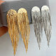 Fashion metal chain tassel earrings
