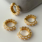 Pearl zircon hoop