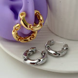 Metal chain earrings