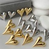 Metal heart earrings