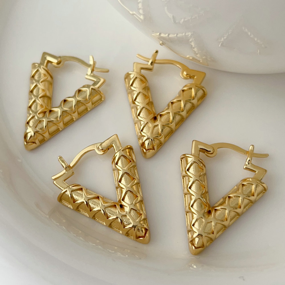 Triangle shaped earrings
