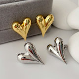 Metal heart earrings