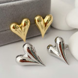 Metal heart earrings