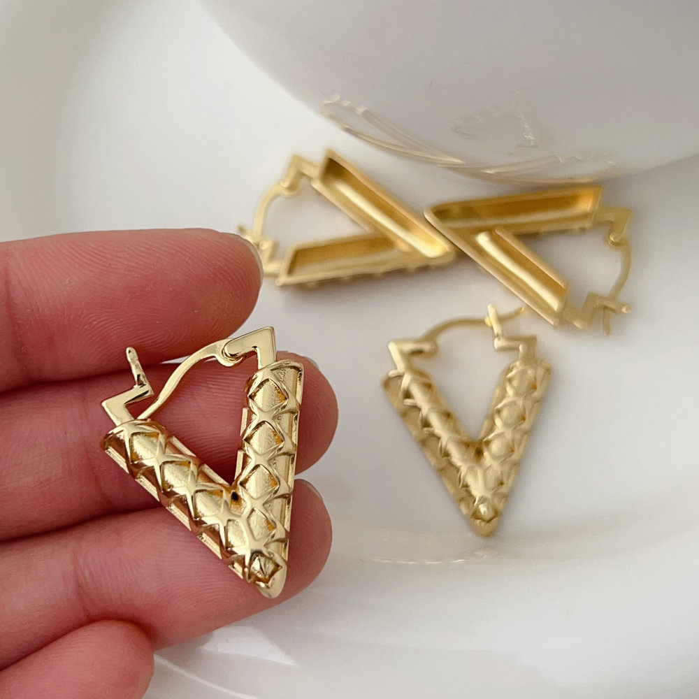 Triangle shaped earrings