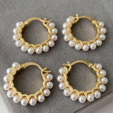 Simple pearl hoop