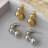 Metal ball earrings