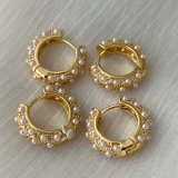 Pearl zircon hoop
