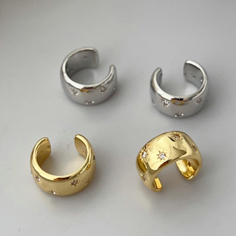 Pave star ear cuff