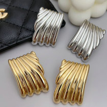 Chunky metal square earrings