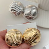 Metal chunky ball earrings