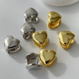 Metal heart earrings