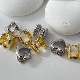 Metal heart earrings