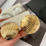 Metal chunky ball earrings