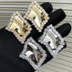 Square metal earrings