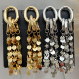 Chunky bling tassel earrings