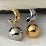 AB big ball drop earrings