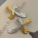 Silver and gold color mix earrings