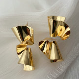 Metal s shape earrings