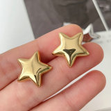 Metal star earrings