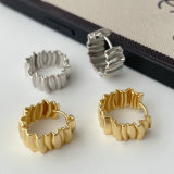 Pleated earrings