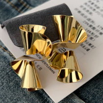 Metal s shape earrings