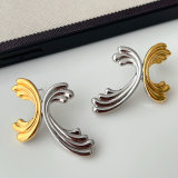 Silver and gold color mix earrings