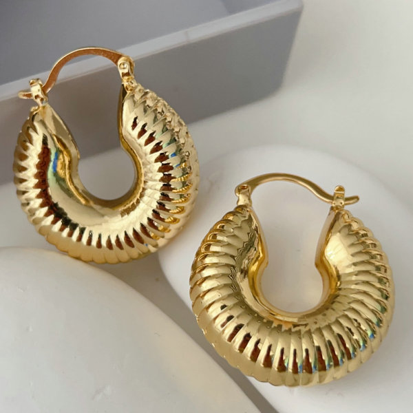 Metal chunky hoop