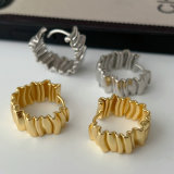 Pleated earrings