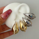 Water drop metal earrings
