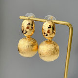 Big ball drop earrings