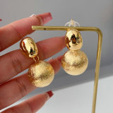 Big ball drop earrings
