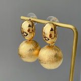 Big ball drop earrings