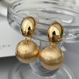 Big ball drop earrings