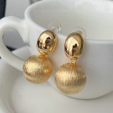 Big ball drop earrings
