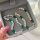 Green tennis chain bracelet