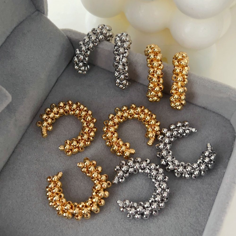 Handmade bead ear cuff