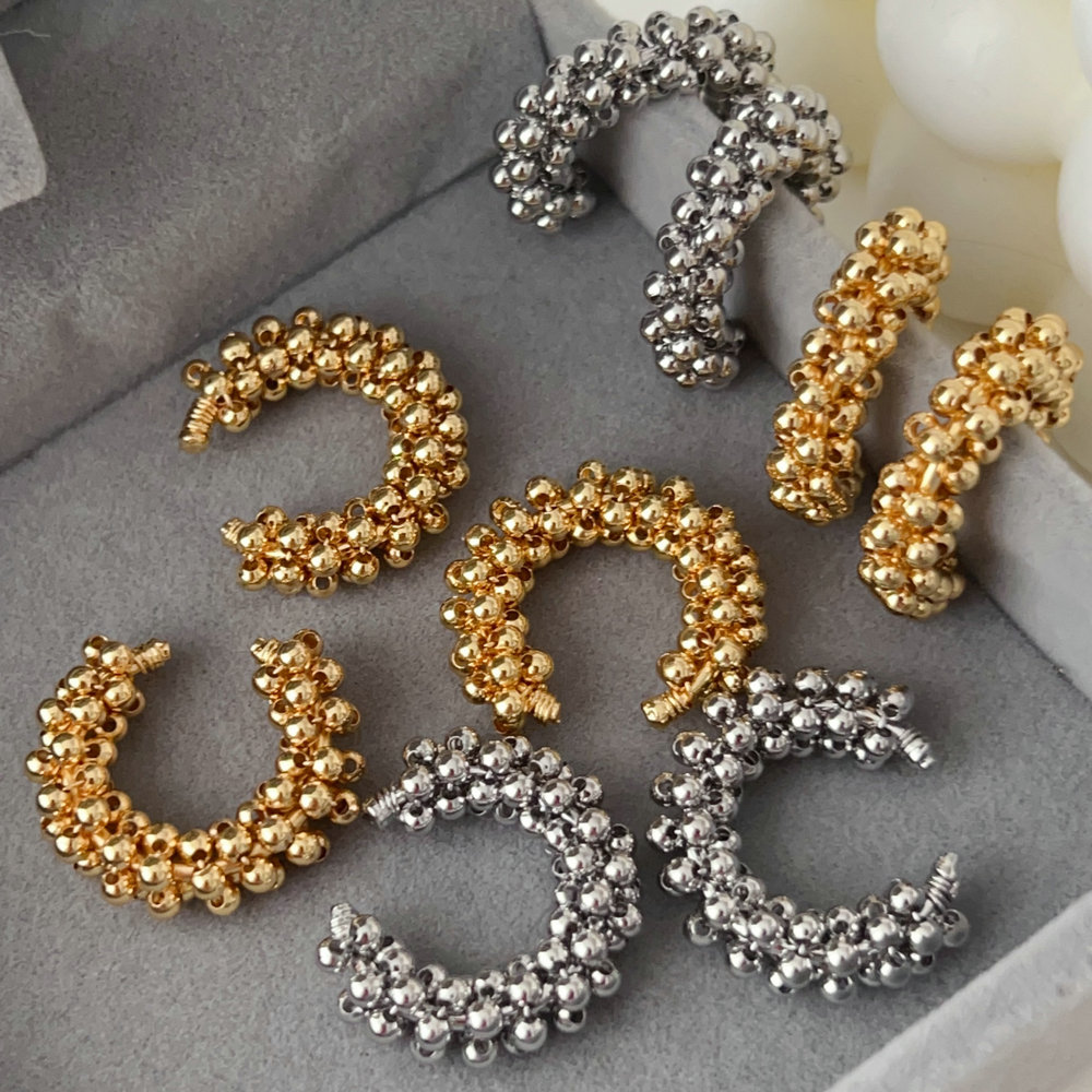 Handmade bead ear cuff