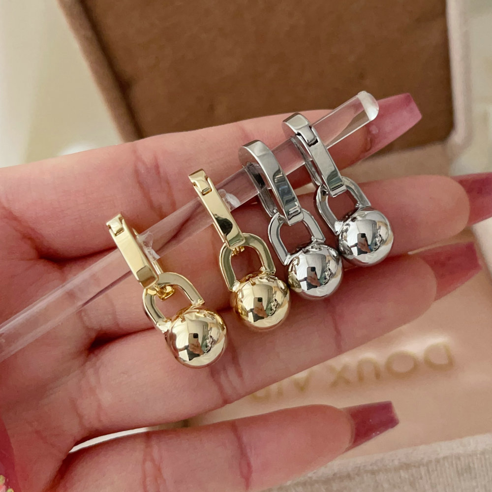 Bead charm earrings