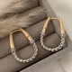 U silver and gold mix u hoop