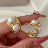 Square pearl hoop