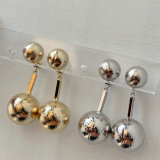 Gold bead earrings