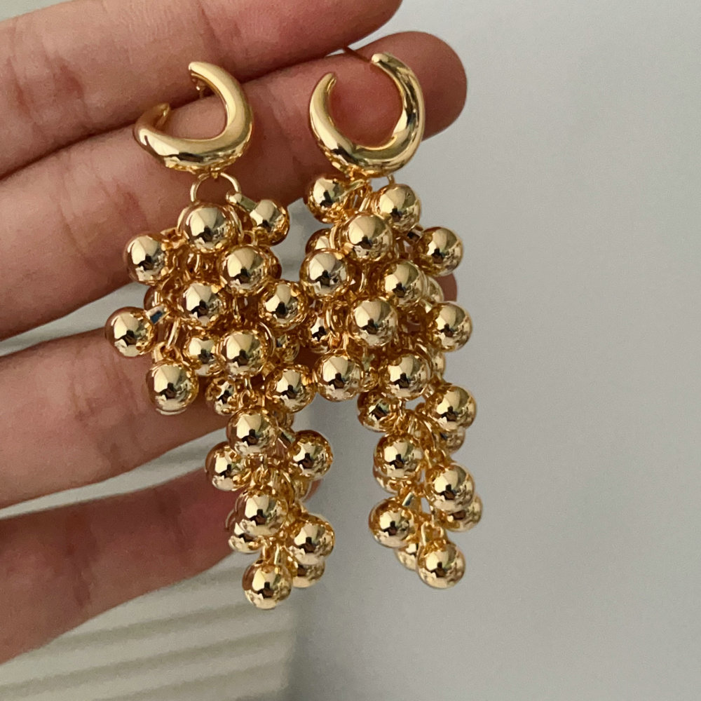 Bead tassel earrings