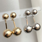 Gold bead earrings