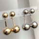 Gold bead earrings