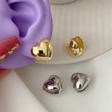 Metal heart earrings