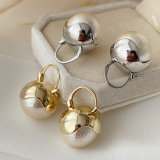 Big pearl drop earrings