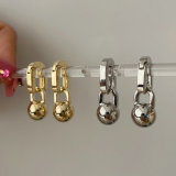 Bead charm earrings