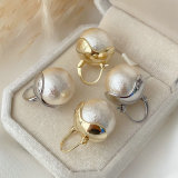 Big pearl drop earrings