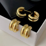 Metal chunky style earrings