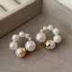 Flower pearl earrings